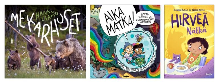 Kotimaiset lastenkirjauutuudet – Me Karhuset, Aika matka! ja Hirveä nälkä