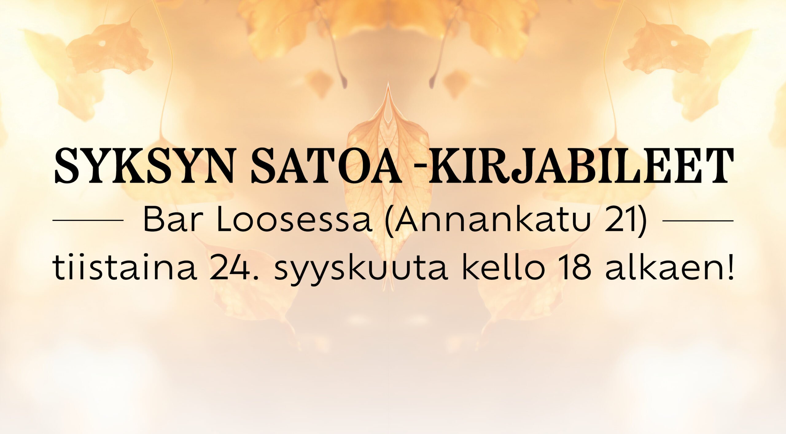 Syksyn satoa -kirjabileet