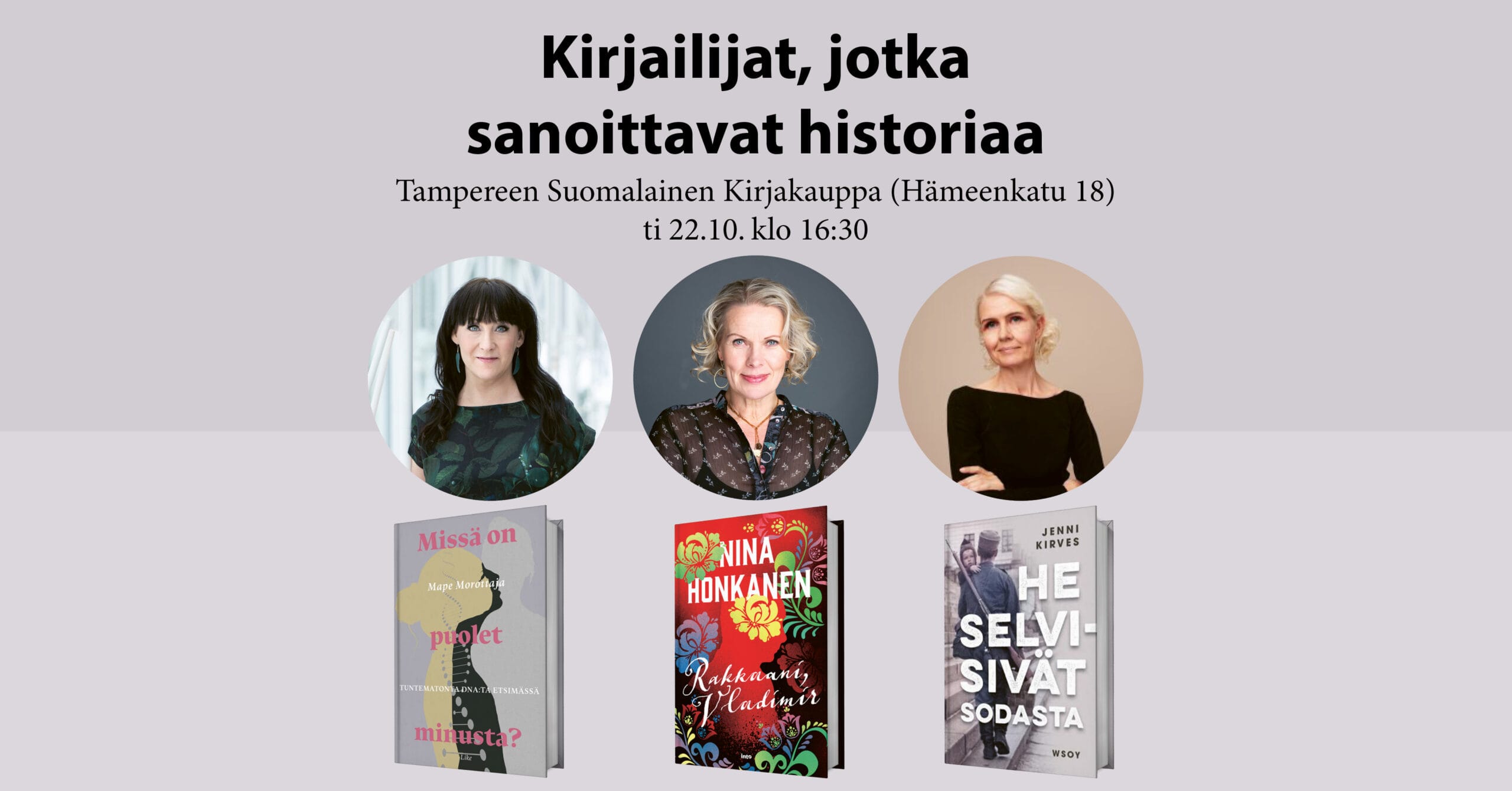 Kirjailijat, jotka sanoittavat historiaa