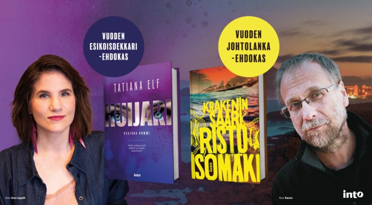 Risto Isomäen Krakenin saari ja Tatiana Elfin Huijari ehdolla Suomen dekkariseuran palkintojen saajiksi